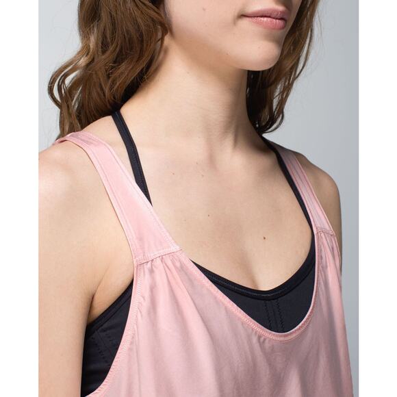 Lululemon | Sz 6 | Lululemon Peace Of Mind Tank in Pretty Pink Yoga Workout Top - Picture 4 of 9
